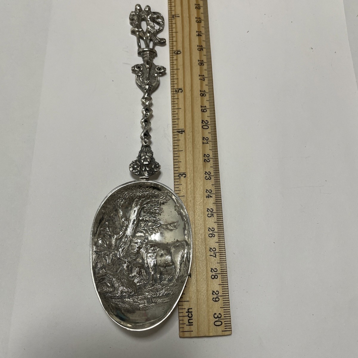 Decorative Dutch Sterling Silver Antique Spoon Collectible 55 gm