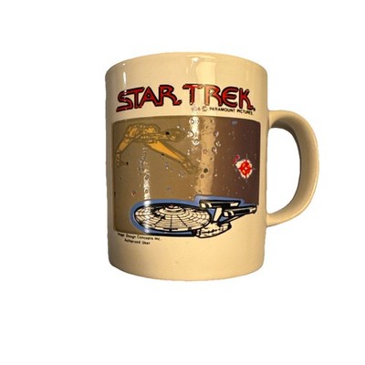 1992 StarTrek Enterprise mug-Kilncraft STL England-Magic Color-Heat change image
