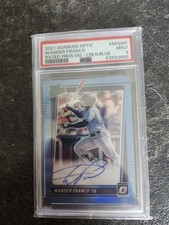 2021 Panini Donruss Optic Rated Prospect Blue Auto PSA 9 5/5 Wander Franco