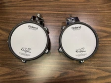 2 Pack Roland PD-85 Dual Trigger Mesh Head V-Drum Trigger Pads - Black - D6H4263