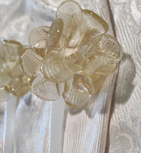 LOTTO DI 3 FIORI IN VETRO DI MURANO PER RICAMBIO LAMPADARIO - Foto 3 di 10
