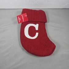Letter C Wondershop Monogram Mini Christmas Stocking Initial Red Knit Target