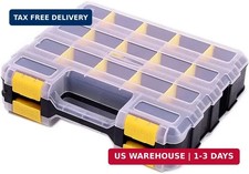 Hardware Organizer Box 34 Compartments Small Parts Organizer with Removable Divi