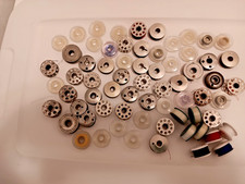 Sewing Machine Bobbins Lot of 66 Metal & Plas...