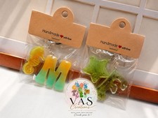 Vas Creations Multicolor Resin Alphabet Letter Keychains Lot Detachable Keyring Vas Creations Multicolor Resin Alphabet Letter Keychains Lot Detachable Keyring
