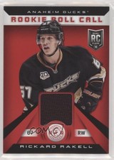 2013-14 Totally Certified Rookie Roll Call Red Jersey Rickard Rakell #RR-RR rk1