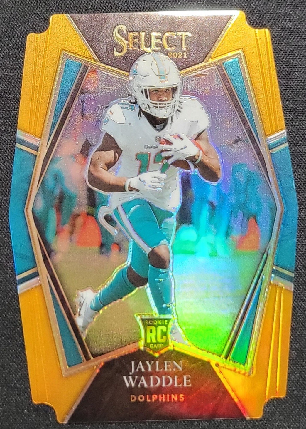 JAYLEN WADDLE 2021 PANINI SELECT PREMIER LEVEL DIE CUT RC /249 MIAMI DOLPHINS