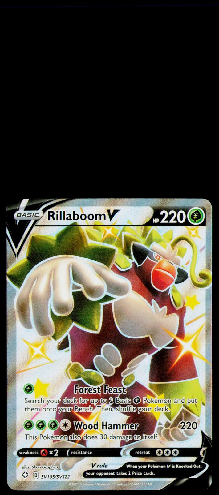 Shining Fates: Shiny Vault #SV105/SV122 Rillaboom V