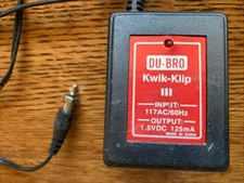 DU-BRO Kwik Klip III Glo-Plug Charger 1.5 V DC 125 mA  RC Charger