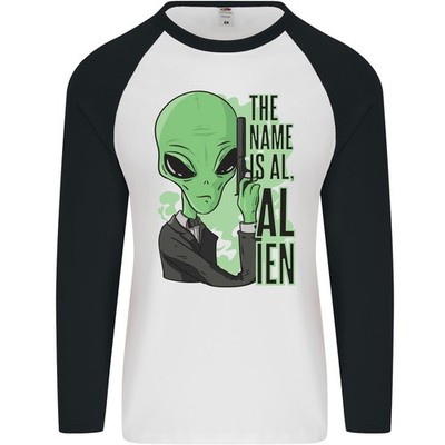Den Name Is Al Alien Lustig Film Parodie Herren L/S Baseball
