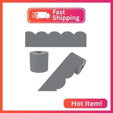 Carson Dellosa Grey Bulletin Board Border Roll for Classroom Decor, 65Ft