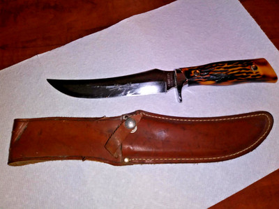 CAMILLUS VINTAGE KNIFE #1014 EXCELLENT CONDITION WITH SHEATH MADE IN USA