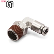 Viair 3/8" NPT(M) to 1/4" Airline 90 Degree Swivel Elbow fitting DOT 