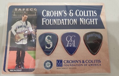 Pearl Jam Mike McCready Guitar picks 3 in set Seattle Mariners NEW