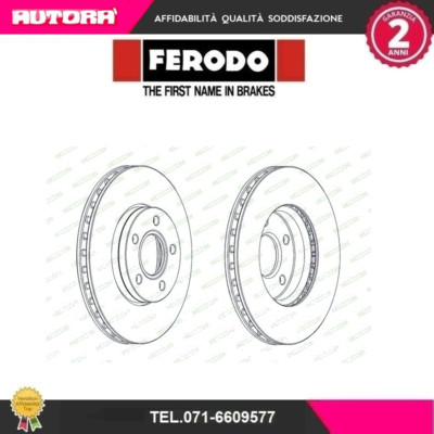 DDF2062C Pair of front brake discs (FERODO).