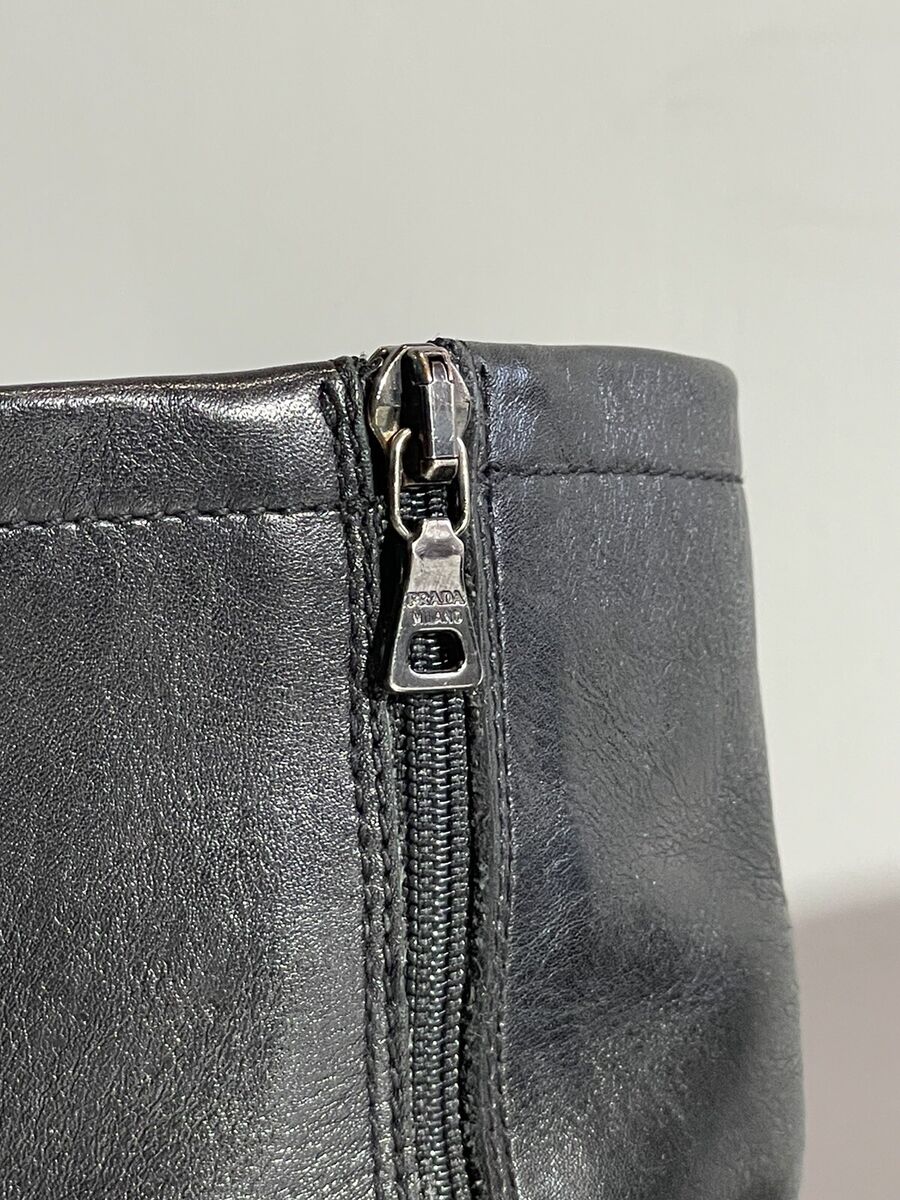 Prada Vintage 1999 Archive Runaway Leather Ankle Vibram Prada Vintage 1999 Archive Runaway Leather Ankle Vibram