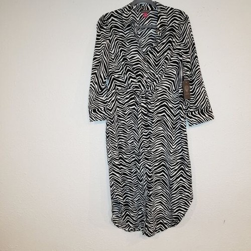 NWT Vince Camuto animal print Tie waist shirtdress Size Small - Picture 2 of 9
