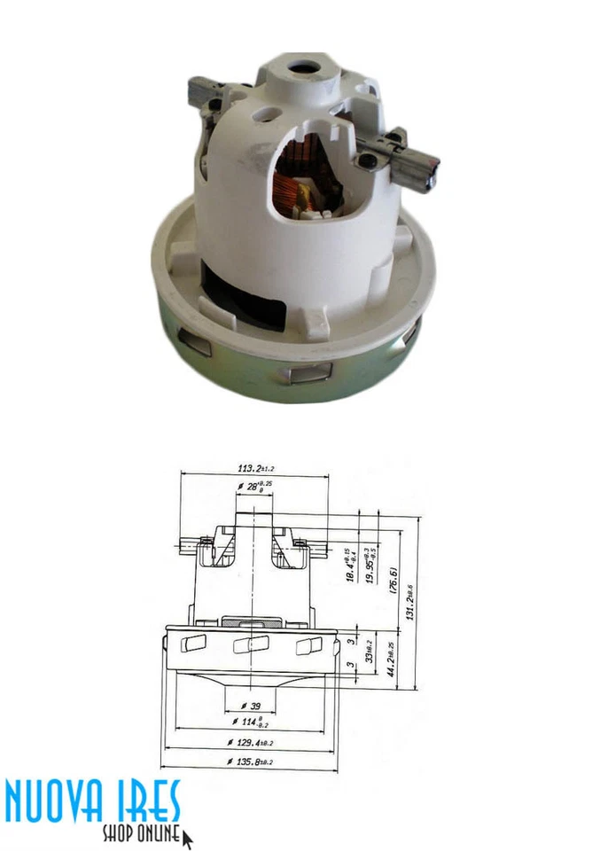 MOTORE POLTI LECOASPIRA LECOLOGICO ASPIRAPOLVERE 1400W 064200027 AMETEK