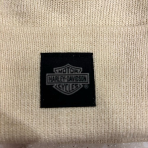 Harley Davidson Forever Men's White Winter Cold Snow Stretch Moto Riding Beanie - Picture 3 of 8