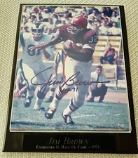 Jim Brown Certified signed 8x10 Photo on a plaque 🏈🔥 by The Score Board Inc.