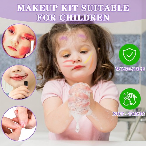 Kids Makeup Kit for Girl, 66 Pcs Washable Makeup Set for Little Girls, Real C... - Picture 4 of 7