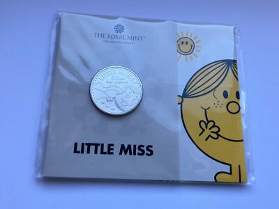 2021 MR MEN LITTLE MISS FIVE 5 POUND BU MÜNZE IM ROYAL MINT PACK