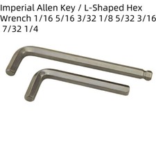 Image of Imperial Allen Key / L-Shaped Hex Wrench 1/16 5/16 3/32 1/8 5/32 3/16 7/32 1/4