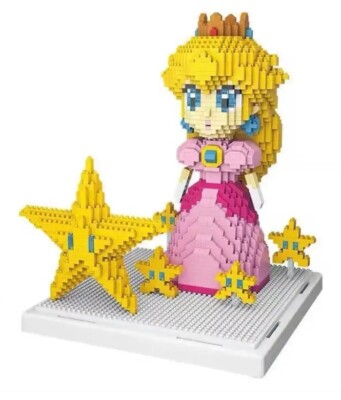 Super Mario Prinzessin Pfirsich 3D Puzzle Mikro Bausteine Zum Selbermachen