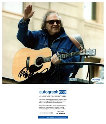 DON MCLEAN SIGNED LEGENDARY SINGER AMERICAN PIE 8x10 PHOTO - ACOA COA