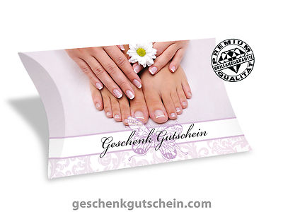Premium Gutschein Boxen für Fußpflege Pediküre Podologie Nagelstudio FU331