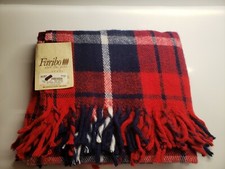 Acrylic Blanket Fringed Faribault Woolen Mills Throw Stadium Plaid Tartan Faribo