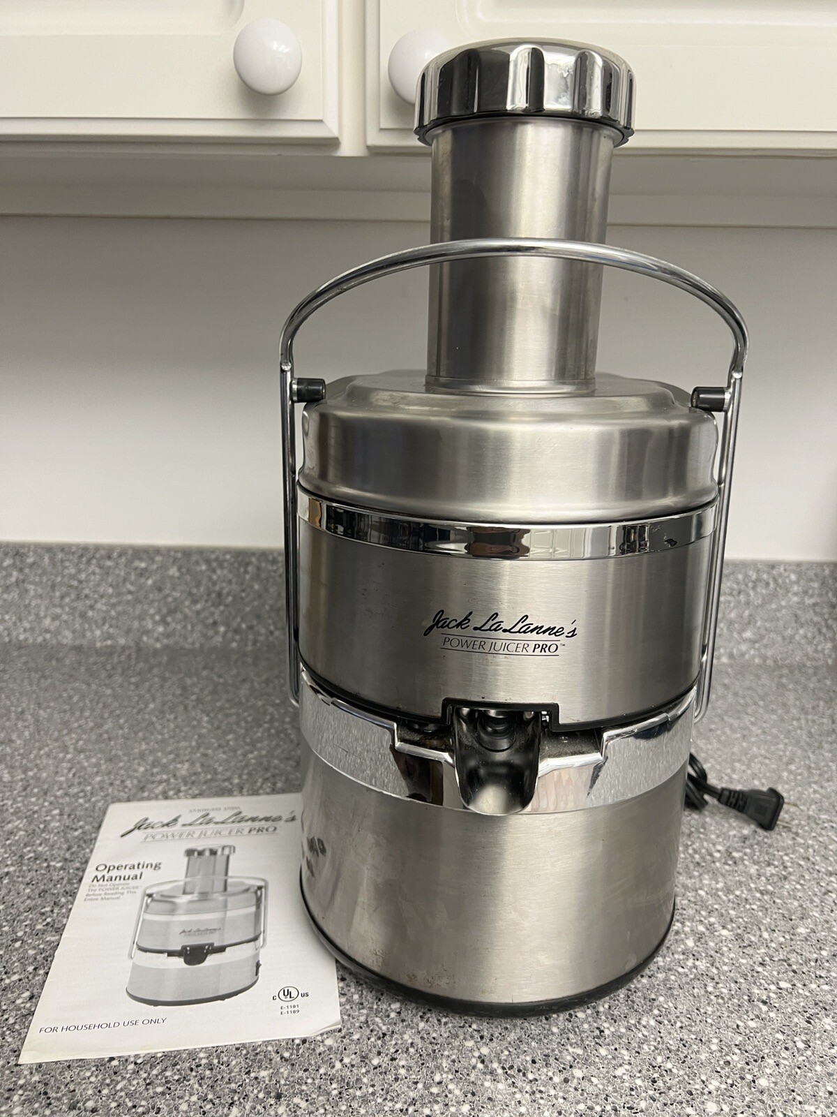 Jack LaLanne's Power Juicer Pro E1189 Stainless Steel Complete Pkge