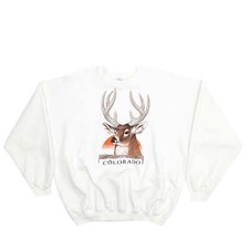 GILDAN Crewneck Colorado Deer Jumper Sweatshirt Mens XXL