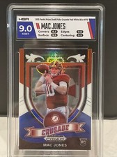 2021 Prizm Draft Picks Mac Jones Red White Blue Crusade RC #170 HGA 9 Mint 🔥
