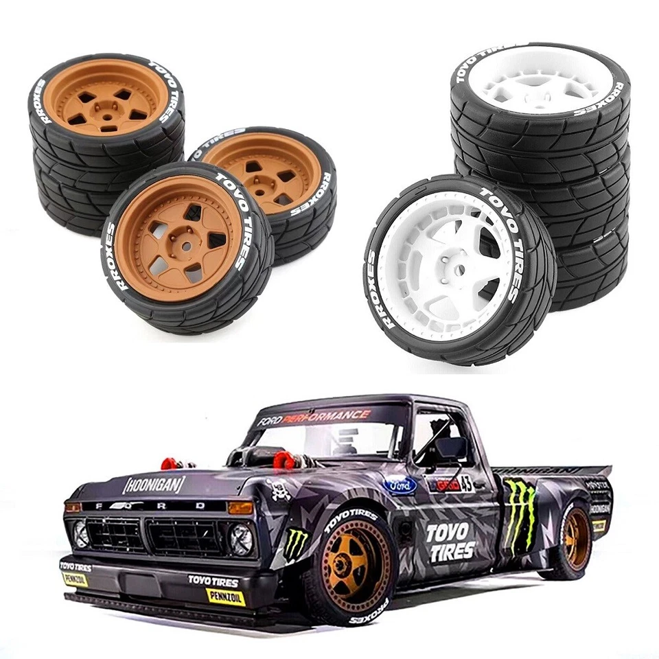 65MM Tyre Drift Wheel Hub Tires for Tamiya 1:10 TT01 TT02 XV01 HPS HPI KYOSHO - Image 2 of 4