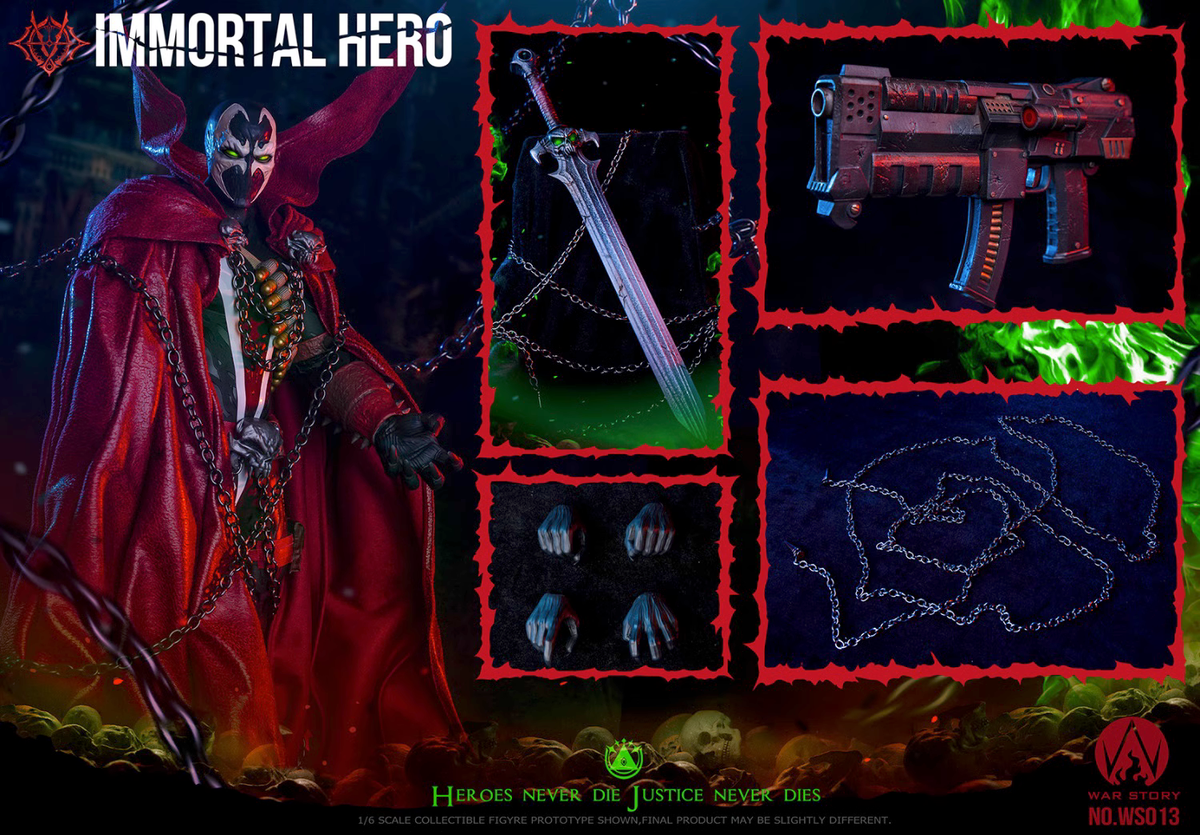 New WAR STORY WS013 1/6 Spawn Al Simmons Immortal Hero Action