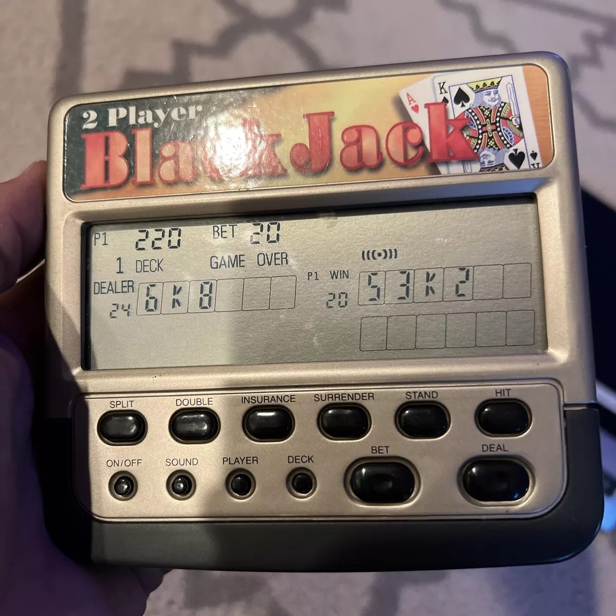 Super Deluxe 2 Player Blackjack Electronic Handheld Game Vintage Radio  Shack NEW