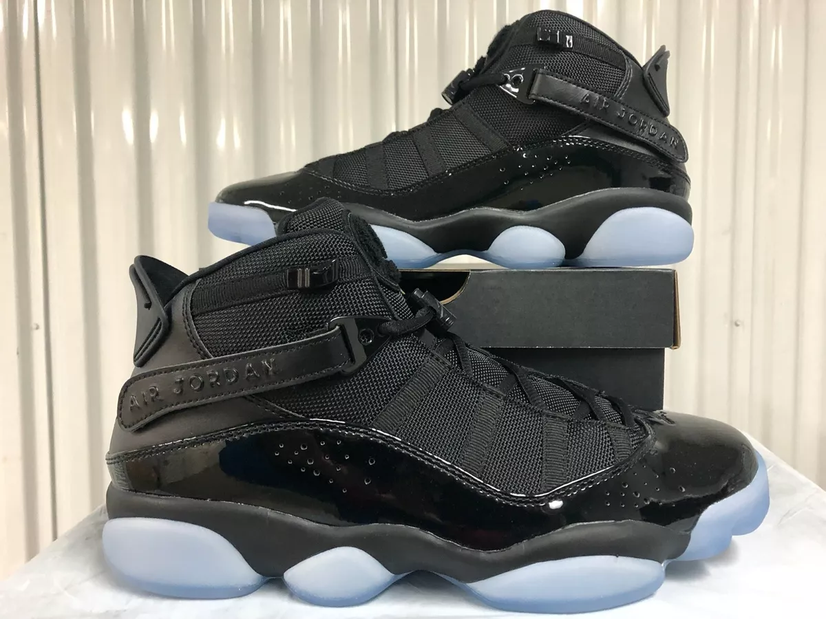 Nike Air Jordan 6 Rings Black PATENT Cap Gown Icy 10 322992 011