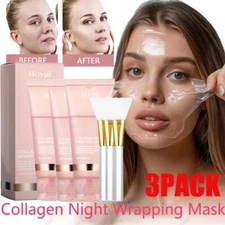 3Pack Collagen Peel-off Mask Wrapping Firming Mask Skin Care Deep Cleaning 75g
