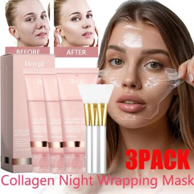 3X Collagen Night Wrapping Mask Overnight Peel-Off Mask Facial Moisturizing Mask