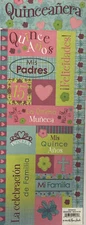 Quinceanera Stickers￼(16pc)Paper Studio•Spanish•15th Birthday •Felicidades•Girl•