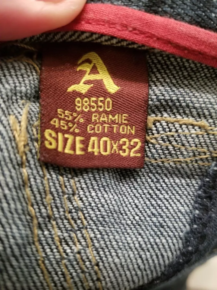 Pantalones de mezclilla Attitude dorados para hombre talla 40 x 32 azul Brooklyn calce recto Foto 3 de 4