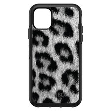 OtterBox Symmetry for Apple iPhone Pick Model - Black White Snow Leopard Fur