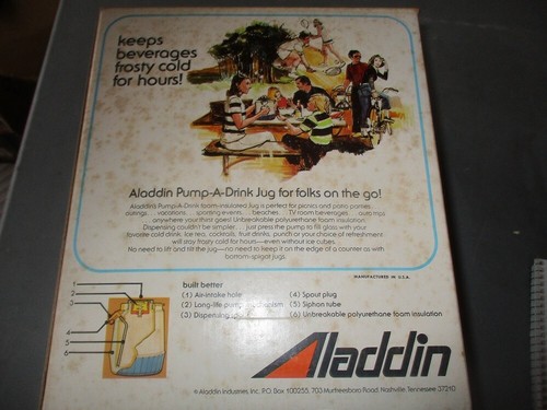 Vintage New NOS Aladdin Pump-A-Drink Boxed Collectible Rust 1-Gallon Picnic Home - Picture 7 of 7