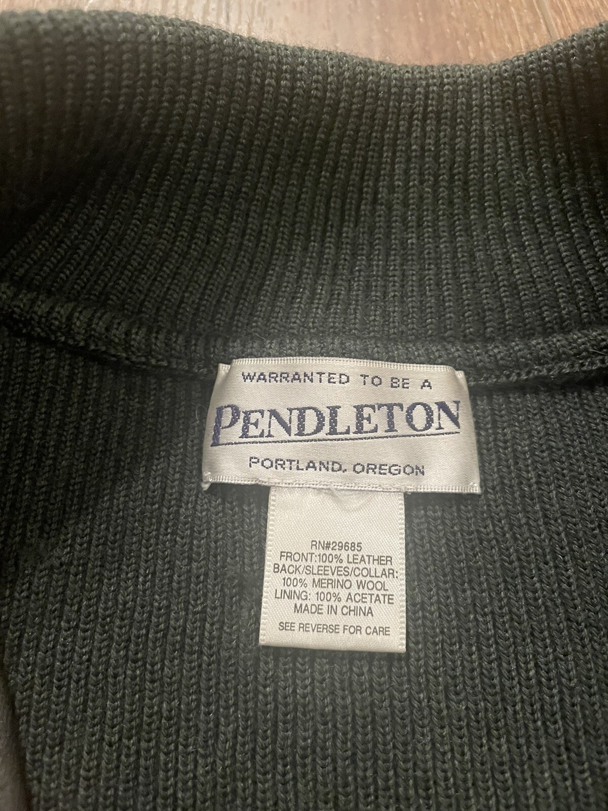 Pendleton Black Women’s Leather Jacket Size Mediu… - image 4