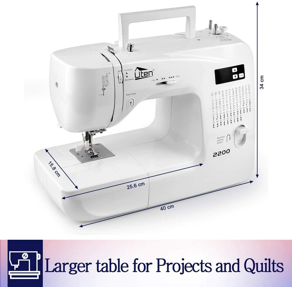 Sewing Machine Electric Crafting Mending Machine 60 Built-In Stitches Portable - Image 4 of 4