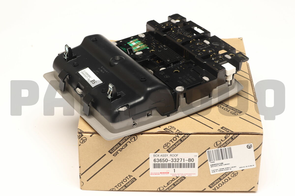 6365033271B0 Genuine Toyota BOX ASSY, ROOF CONSOLE 63650 6365033271B0 Genuine Toyota BOX ASSY, ROOF CONSOLE 63650