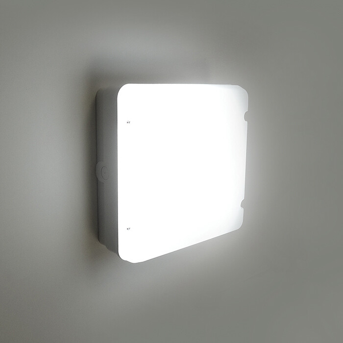 Luz cuadrada LED techo y pared CCT y potencia mampara seleccionable cuerpo blanco