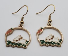 Easter Bunny fishhook earrings