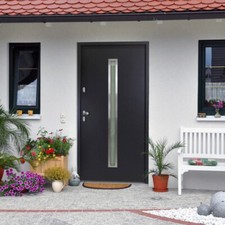 Haustür Nebeneingangstür NELE hochwertige Kellertür Außentür in weiß & anthrazit